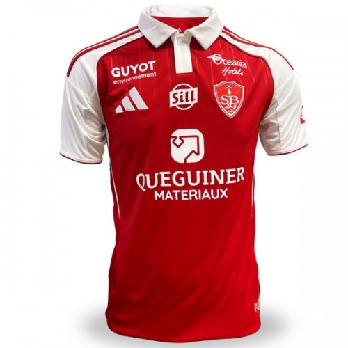 Stade Brestois Voetbalshirt Thuis 2025-26 Stade Brestois Voetbalshirt Thuis 2025-26