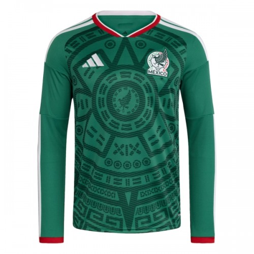 Mexico Voetbalshirt Thuis WK 2026 Lange Mouw Mexico Voetbalshirt Thuis WK 2026 Lange Mouw