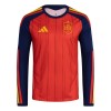 Spanje Voetbalshirt Thuis WK 2026 Lange Mouw Spanje Voetbalshirt Thuis WK 2026 Lange Mouw