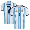 Argentinië De Paul 7 Voetbalshirt Thuis WK 2026