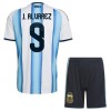 Argentinië J. Alvarez 9 Voetbaltenue Thuis WK 2026 - Kind