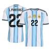Argentinië Lautaro Martinez 22 Voetbalshirt Thuis WK 2026 Argentinië Lautaro Martinez 22 Voetbalshirt Thuis WK 2026