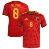België Tielemans 8 Voetbalshirt Thuis WK 2026 België Tielemans 8 Voetbalshirt Thuis WK 2026