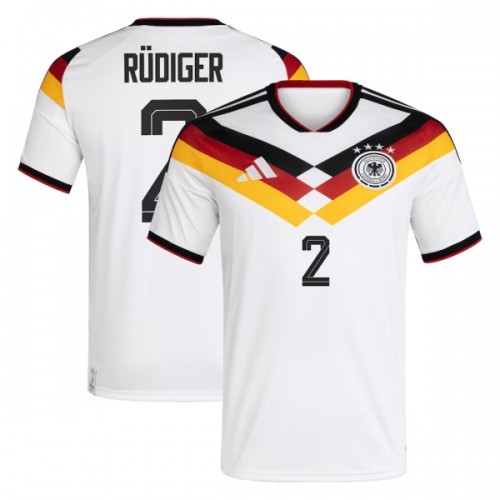 Duitsland Rudiger 2 Voetbalshirt Thuis WK 2026 Duitsland Rudiger 2 Voetbalshirt Thuis WK 2026
