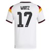Duitsland Wirtz 17 Voetbaltenue Thuis WK 2026 - Kind