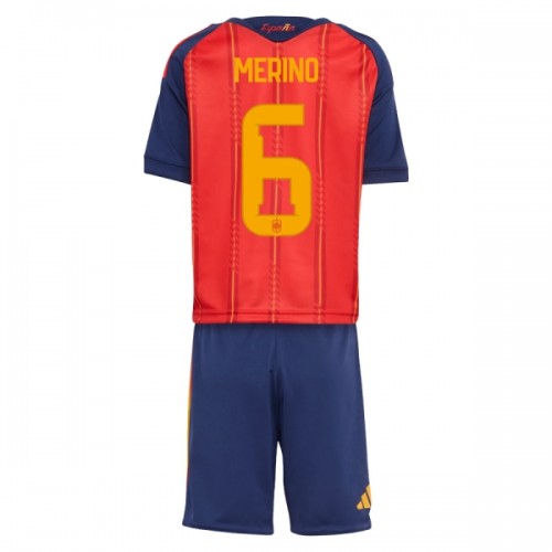 Spanje Merino 6 Voetbaltenue Thuis WK 2026 - Kind Spanje Merino 6 Voetbaltenue Thuis WK 2026 - Kind