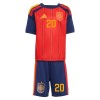 Spanje Pedri 20 Voetbaltenue Thuis WK 2026 - Kind