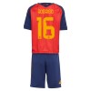 Spanje Rodrigo 16 Voetbaltenue Thuis WK 2026 - Kind