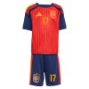 Spanje Williams JR 17 Voetbaltenue Thuis WK 2026 - Kind
