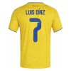 Colombia Luis Diaz 7 Voetbalshirt Thuis WK 2026 Colombia Luis Diaz 7 Voetbalshirt Thuis WK 2026