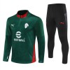 AC Milan Trainings Sweatshirt Kwart-Zip 2025-26 Groene AC Milan Trainings Sweatshirt Kwart-Zip 2025-26 Groene