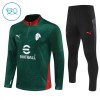 AC Milan Trainings Sweatshirt Kwart-Zip 2025-26 Groene - Kind AC Milan Trainings Sweatshirt Kwart-Zip 2025-26 Groene - Kind
