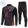 AC Milan Trainings Sweatshirt Kwart-Zip 2025-26 Zwarte - Kind