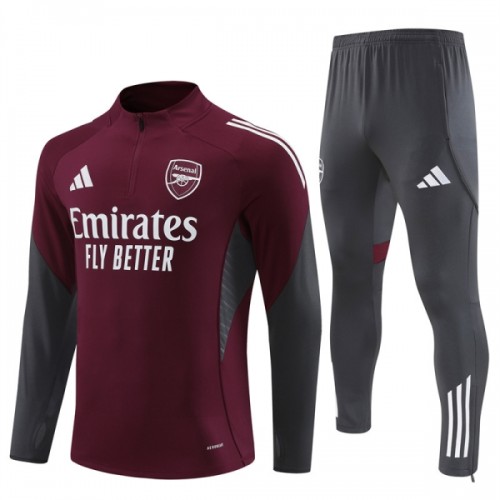 Arsenal Trainings Sweatshirt Kwart-Zip 2025-26 Rode Arsenal Trainings Sweatshirt Kwart-Zip 2025-26 Rode