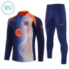 FC Barcelona Trainings Sweatshirt Kwart-Zip 2025-26 Blauwe - Kind