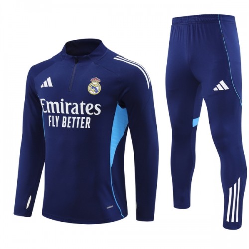 Real Madrid Trainings Sweatshirt Kwart-Zip 2025-26 Navy Real Madrid Trainings Sweatshirt Kwart-Zip 2025-26 Navy