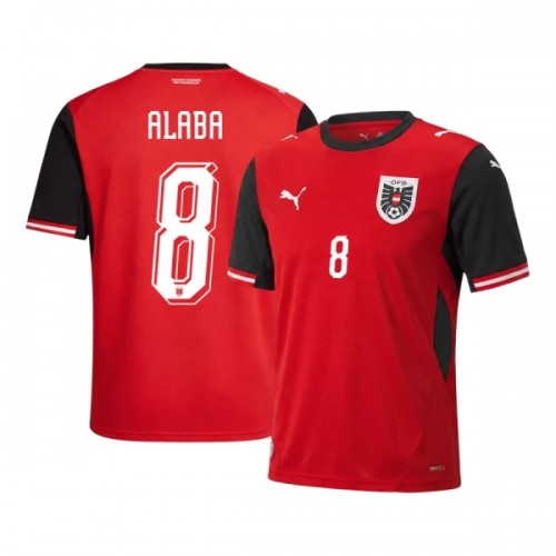 Oostenrijk Alaba 8 Voetbalshirt Thuis WK 2026 Oostenrijk Alaba 8 Voetbalshirt Thuis WK 2026
