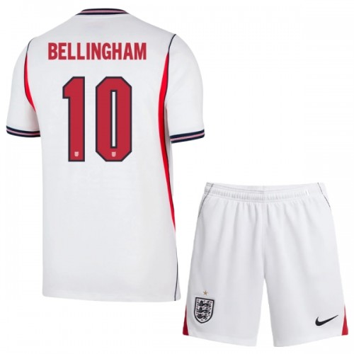 Engeland Bellingham 10 Voetbaltenue Thuis WK 2026 - Kind Engeland Bellingham 10 Voetbaltenue Thuis WK 2026 - Kind