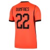 Nederland Dumfries 22 Voetbalshirt Thuis WK 2026