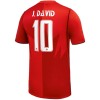 Canada J. David 10 Voetbalshirt Thuis WK 2026