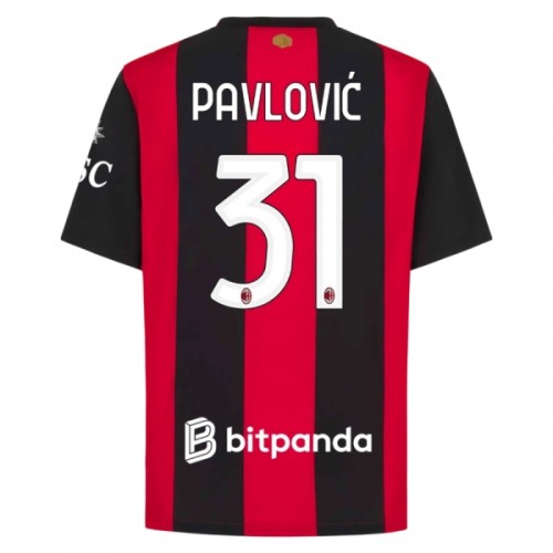 AC Milan Pavlovic 31 Voetbalshirt Thuis 2026-27 AC Milan Pavlovic 31 Voetbalshirt Thuis 2026-27