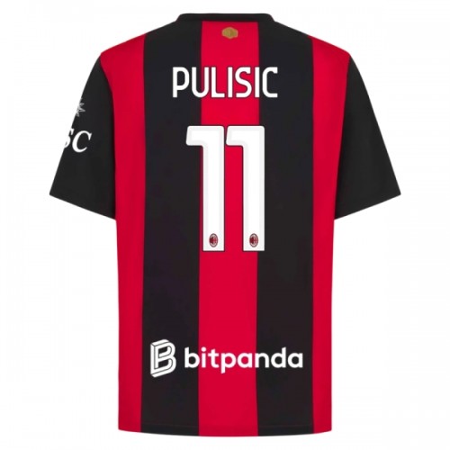 AC Milan Pulisic 11 Voetbalshirt Thuis 2026-27 AC Milan Pulisic 11 Voetbalshirt Thuis 2026-27