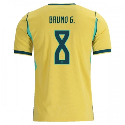 Brazilië Bruno Guimaraes 8 Voetbalshirt Thuis WK 2026 Brazilië Bruno Guimaraes 8 Voetbalshirt Thuis WK 2026