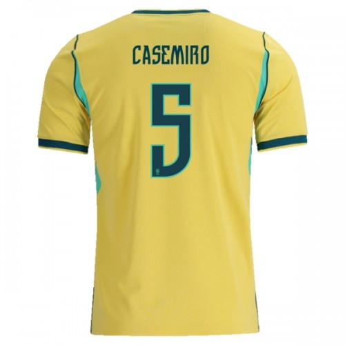 Brazilië Casemiro 5 Voetbalshirt Thuis WK 2026 Brazilië Casemiro 5 Voetbalshirt Thuis WK 2026