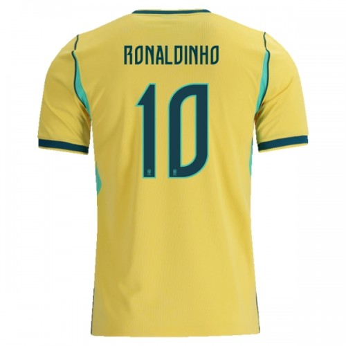Brazilië Ronaldinho 10 Voetbalshirt Thuis WK 2026 Brazilië Ronaldinho 10 Voetbalshirt Thuis WK 2026