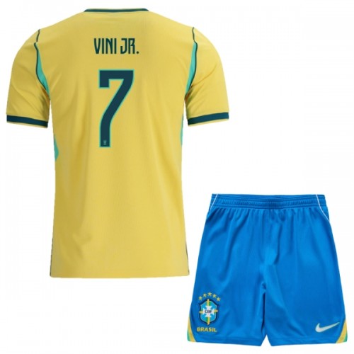 Brazilië Vini JR. 7 Voetbaltenue Thuis WK 2026 - Kind Brazilië Vini JR. 7 Voetbaltenue Thuis WK 2026 - Kind