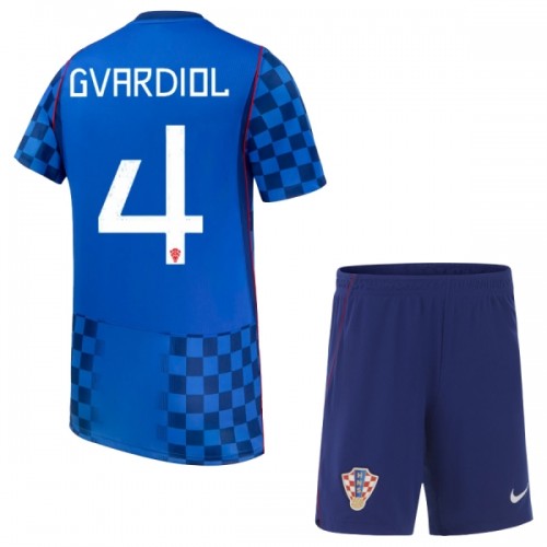 Kroatië Gvardiol 4 Voetbaltenue Uit WK 2026 - Kind Kroatië Gvardiol 4 Voetbaltenue Uit WK 2026 - Kind