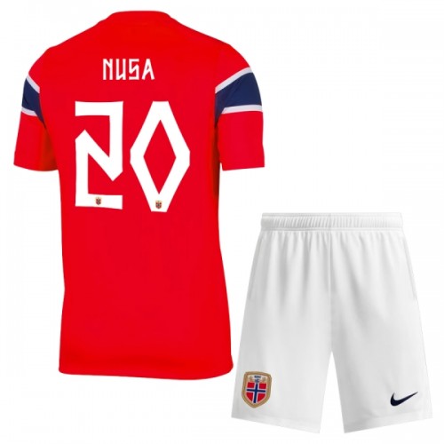 Noorwegen Nusa 20 Voetbaltenue Thuis WK 2026 - Kind Noorwegen Nusa 20 Voetbaltenue Thuis WK 2026 - Kind