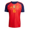 Spanje 2 Stars Rodrigo 16 Voetbaltenue Thuis WK 2026 - Kind