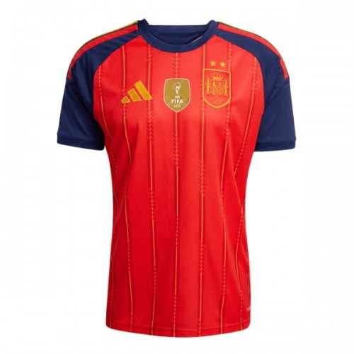 Spanje 2 Stars Voetbalshirt Thuis WK 2026 Spanje 2 Stars Voetbalshirt Thuis WK 2026