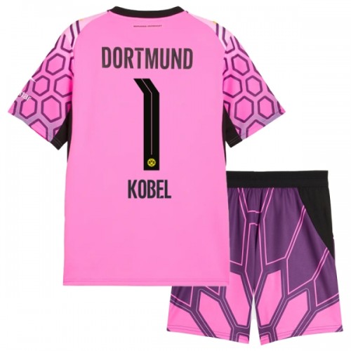 Borussia Dortmund Kobel 1 Voetbaltenue Uit Doelman 2026-27 Roze - Kind Borussia Dortmund Kobel 1 Voetbaltenue Uit Doelman 2026-27 Roze - Kind