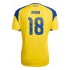 Zweden Ayari 18 Voetbalshirt Thuis WK 2026 Zweden Ayari 18 Voetbalshirt Thuis WK 2026