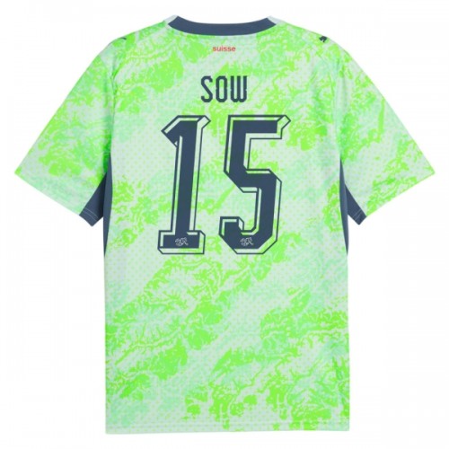 Zwitserland Djibril Sow 15 Voetbalshirt Uit WK 2026 Zwitserland Djibril Sow 15 Voetbalshirt Uit WK 2026