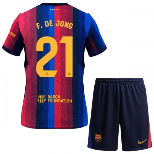 FC Barcelona F. De Jong 21 Voetbaltenue Thuis 2026-27 - Kind FC Barcelona F. De Jong 21 Voetbaltenue Thuis 2026-27 - Kind