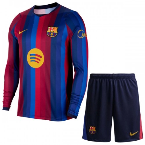 FC Barcelona Voetbaltenue Thuis 2026-27 Lange Mouw - Kind FC Barcelona Voetbaltenue Thuis 2026-27 Lange Mouw - Kind