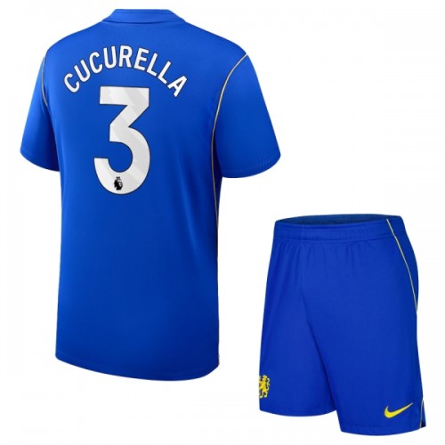 Chelsea Cucurella 3 Voetbaltenue Thuis 2026-27 - Kind Chelsea Cucurella 3 Voetbaltenue Thuis 2026-27 - Kind