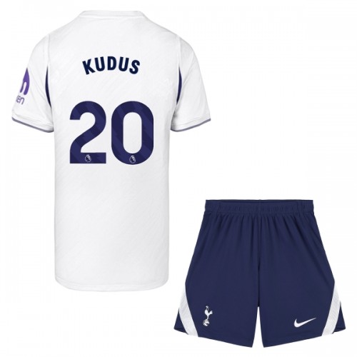 Tottenham Hotspur Kudus 20 Voetbaltenue Thuis 2026-27 - Kind Tottenham Hotspur Kudus 20 Voetbaltenue Thuis 2026-27 - Kind