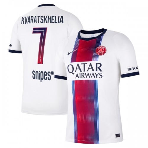 Paris Saint-Germain Kvaratskhelia 7 Voetbalshirt Uit 2026-27 Paris Saint-Germain Kvaratskhelia 7 Voetbalshirt Uit 2026-27