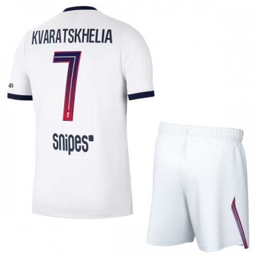 Paris Saint-Germain Kvaratskhelia 7 Voetbaltenue Uit 2026-27 - Kind Paris Saint-Germain Kvaratskhelia 7 Voetbaltenue Uit 2026-27 - Kind