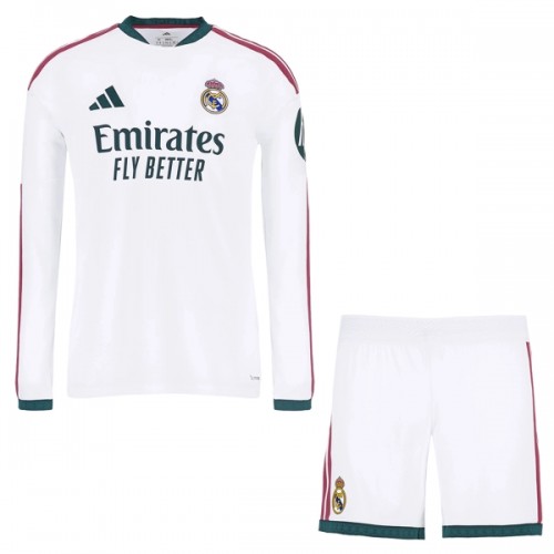 Real Madrid Voetbaltenue Thuis 2026-27 Lange Mouw - Kind Real Madrid Voetbaltenue Thuis 2026-27 Lange Mouw - Kind