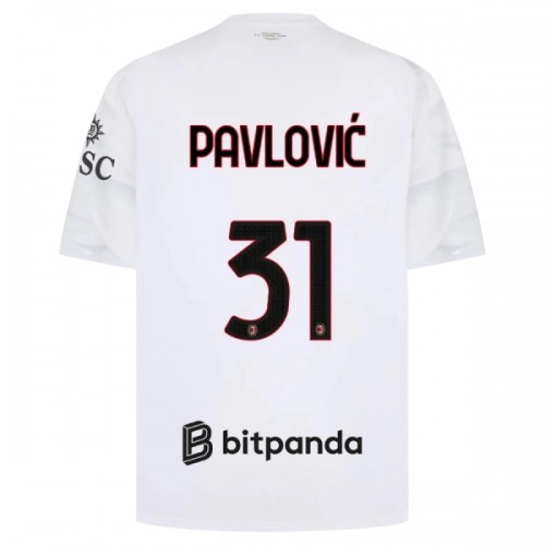 AC Milan Pavlovic 31 Voetbalshirt Uit 2026-27 AC Milan Pavlovic 31 Voetbalshirt Uit 2026-27