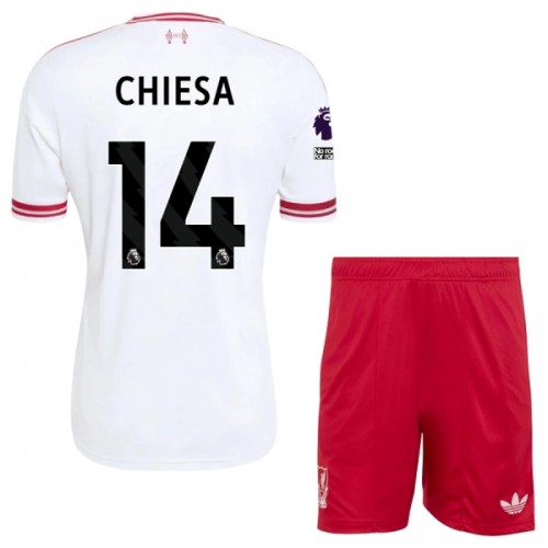 Liverpool Chiesa 14 Voetbaltenue Uit 2026-27 - Kind Liverpool Chiesa 14 Voetbaltenue Uit 2026-27 - Kind