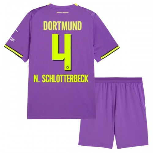 Borussia Dortmund N. Schlotterbeck 4 Voetbaltenue 3e 2026-27 - Kind Borussia Dortmund N. Schlotterbeck 4 Voetbaltenue 3e 2026-27 - Kind