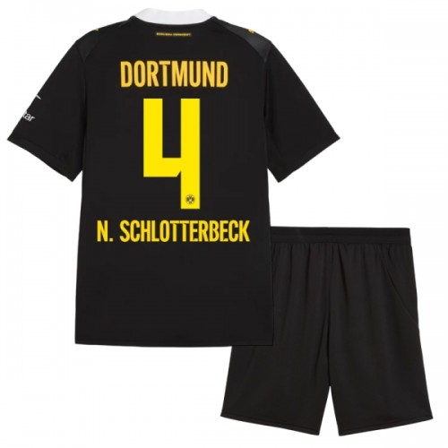 Borussia Dortmund N. Schlotterbeck 4 Voetbaltenue Uit 2026-27 - Kind Borussia Dortmund N. Schlotterbeck 4 Voetbaltenue Uit 2026-27 - Kind