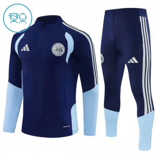 Ajax Trainings Sweatshirt Kwart-Zip 2026-27 Blauwe - Kind Ajax Trainings Sweatshirt Kwart-Zip 2026-27 Blauwe - Kind