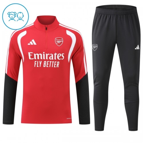 Arsenal Trainings Sweatshirt Kwart-Zip 2026-27 Rode - Kind Arsenal Trainings Sweatshirt Kwart-Zip 2026-27 Rode - Kind